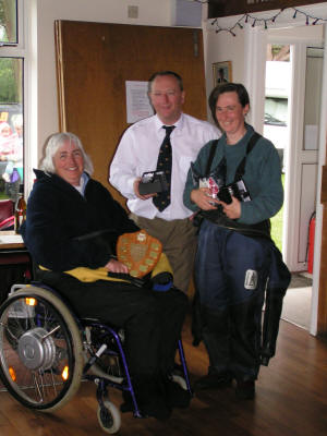 National Champions Judi Figgures & Marion Edwards with Commodore (& OD) Steve Hunt