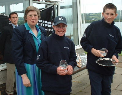 Winning Mirror helm and crew G Hughes and N Evans from Hollingworth