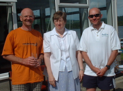 Handicap winners (in a 49er) Mark Fearnloy and Chris Spicer from Morecambe and Heysham