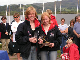 Anchor Trophy winners (under 17) Eloise and Kayleigh Hansen,  Covenham