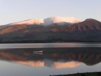 Snow capped Skiddaw where Santa parked his sleigh
